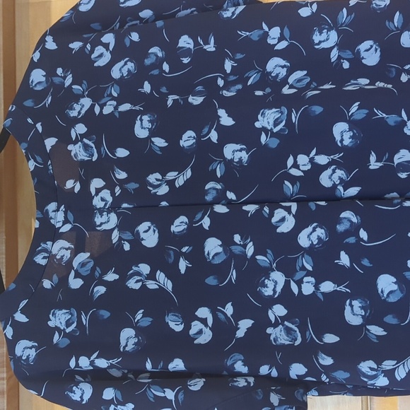 Simply vera wang floral print blue blouse - Picture 4 of 4